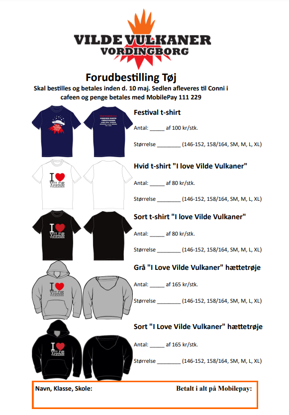 Vulkaner T-shirts – Fritidsklub